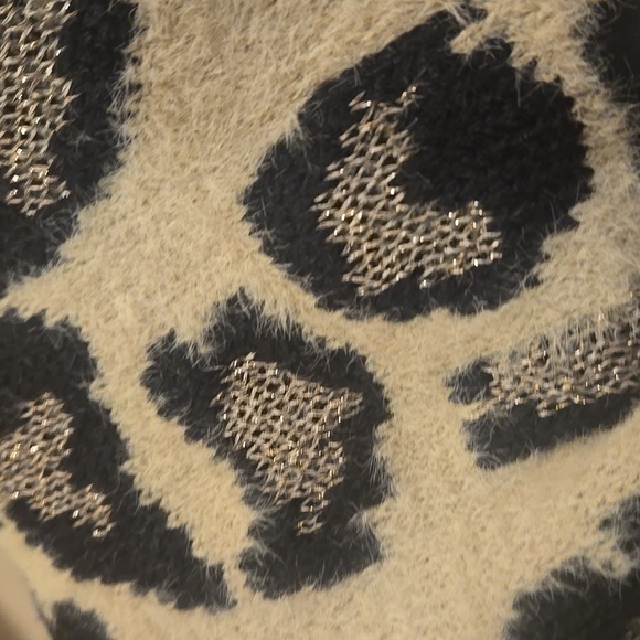 Ann Taylor Animal Print Scarf with Metallic Accent - Picture 7 of 7